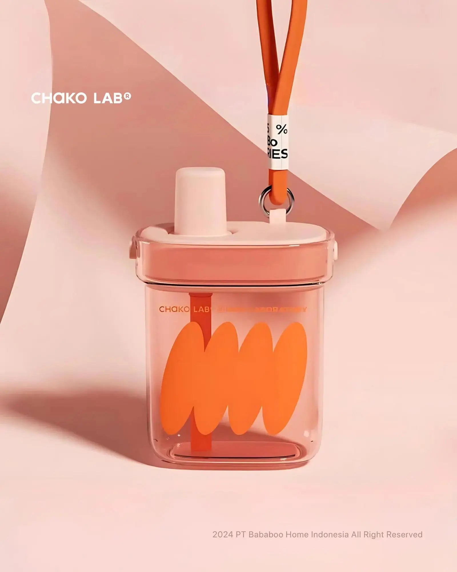 Bobo Tritan Square (780ml) - Orange My Store