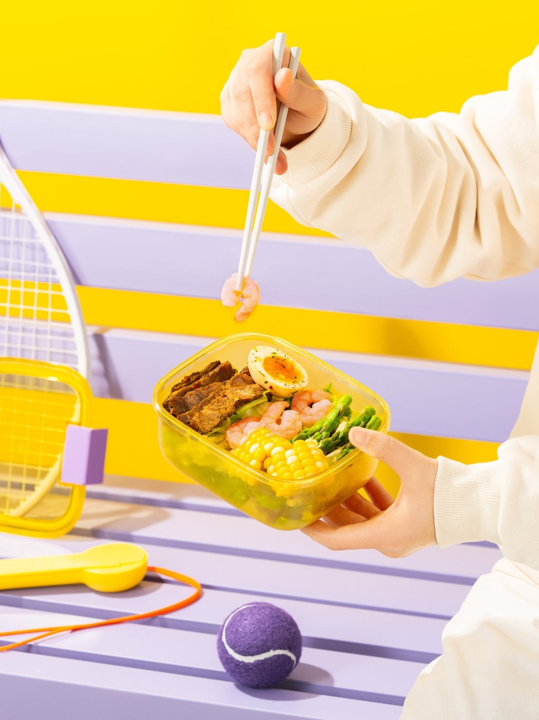 Chako Lab PPSU Jello Lunchbox - Taro Lemon