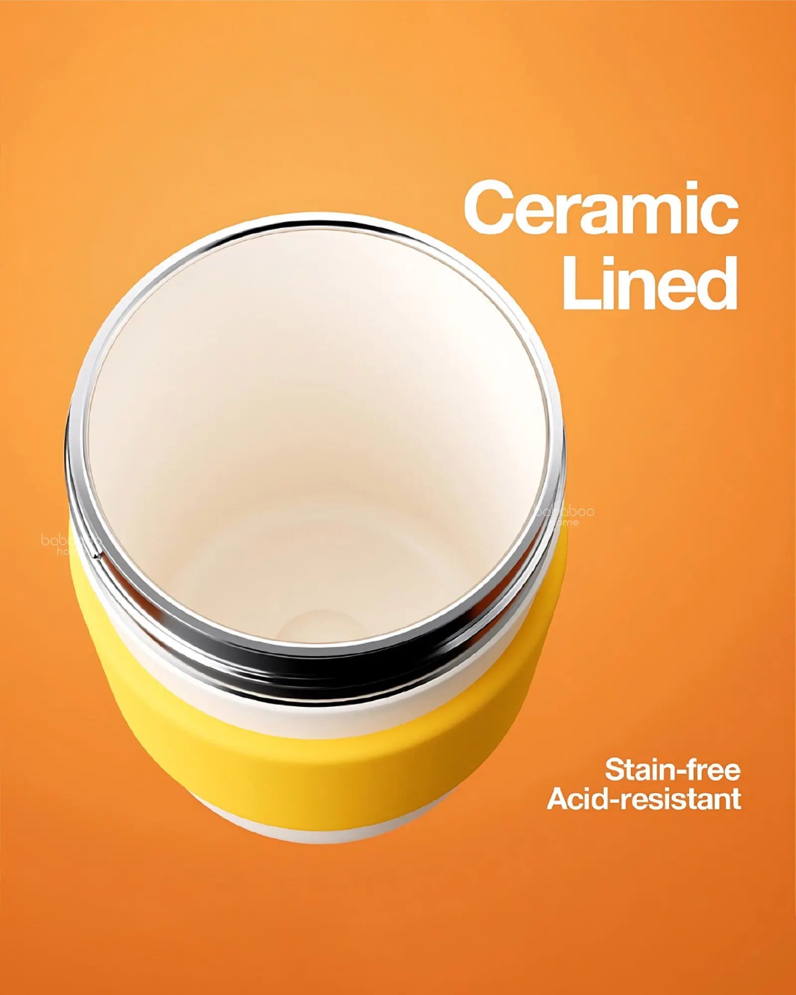 Coffee Cup Vacuum Thermos 420ml - Lemon Orange