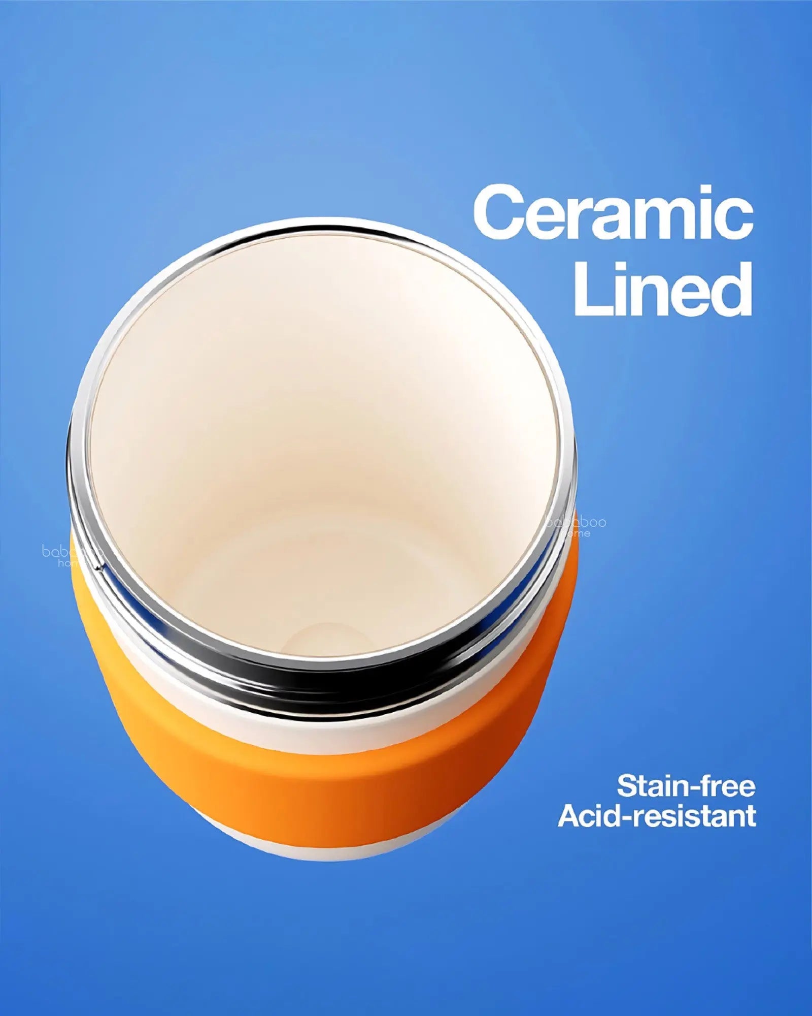 Coffee Cup Vacuum Thermos 330ml - Lemon Orange