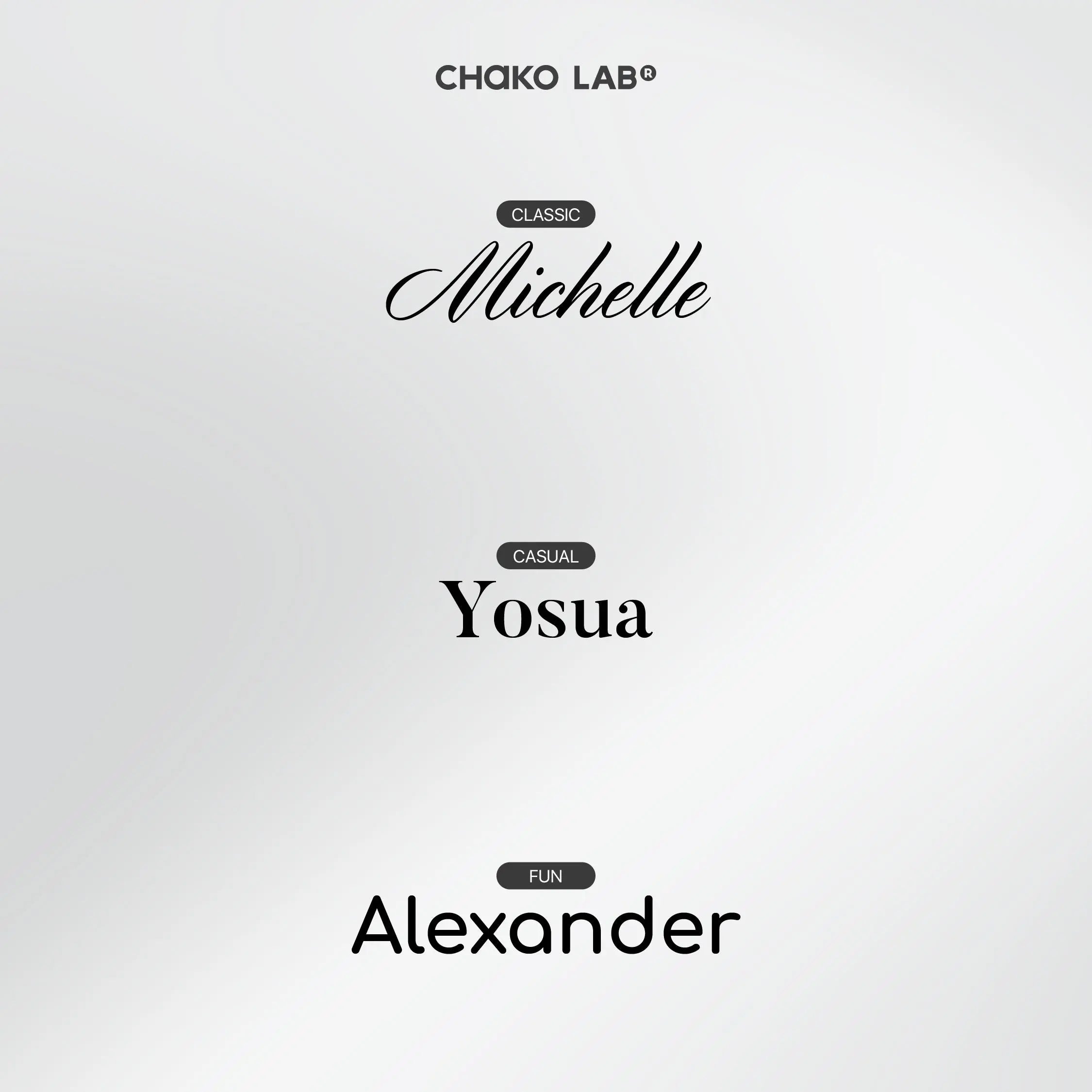 Custom Engrave - Font Chako Lab