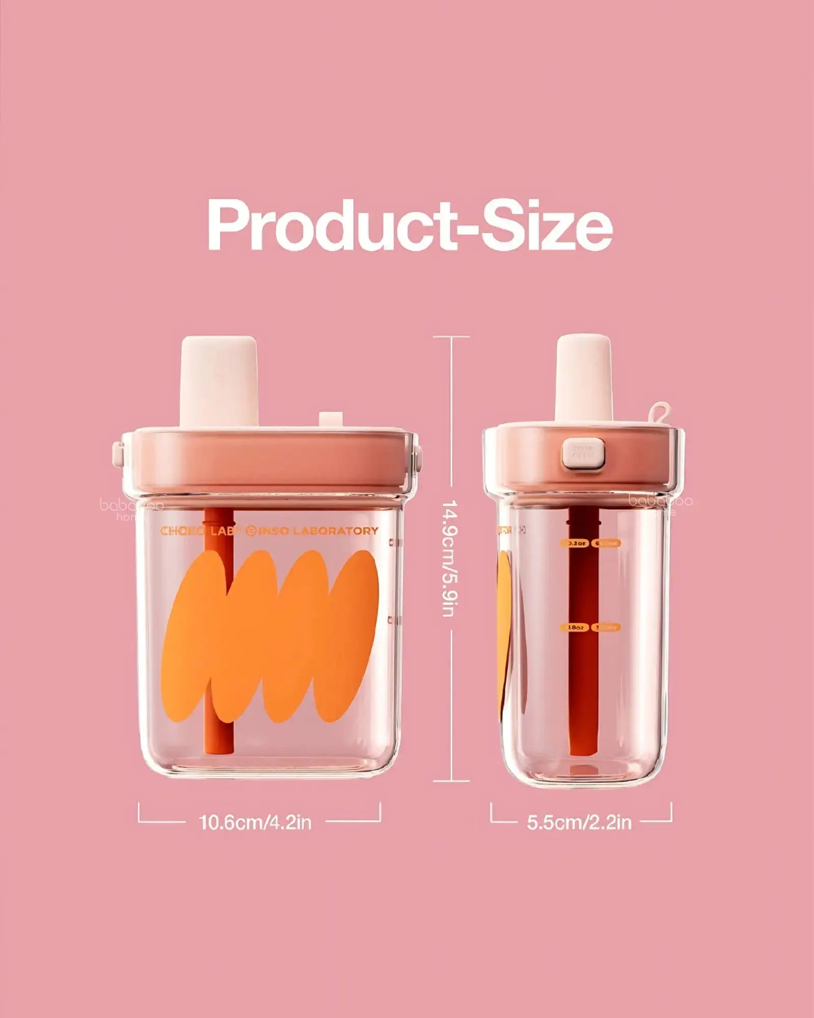 Bobo Tritan Square (780ml) - Orange My Store