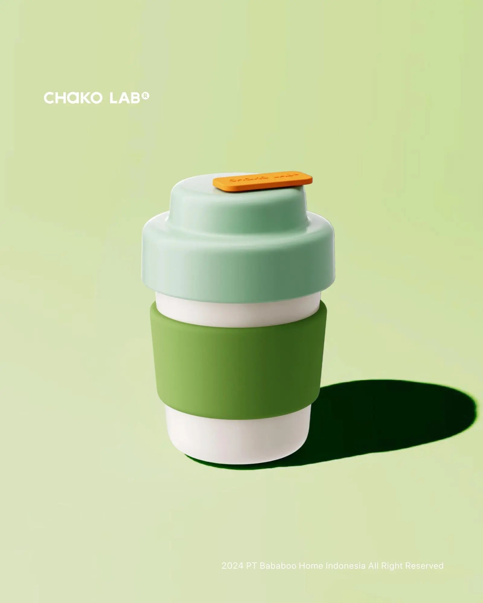 Coffee Cup Vacuum Thermos 420ml - Green Coconut