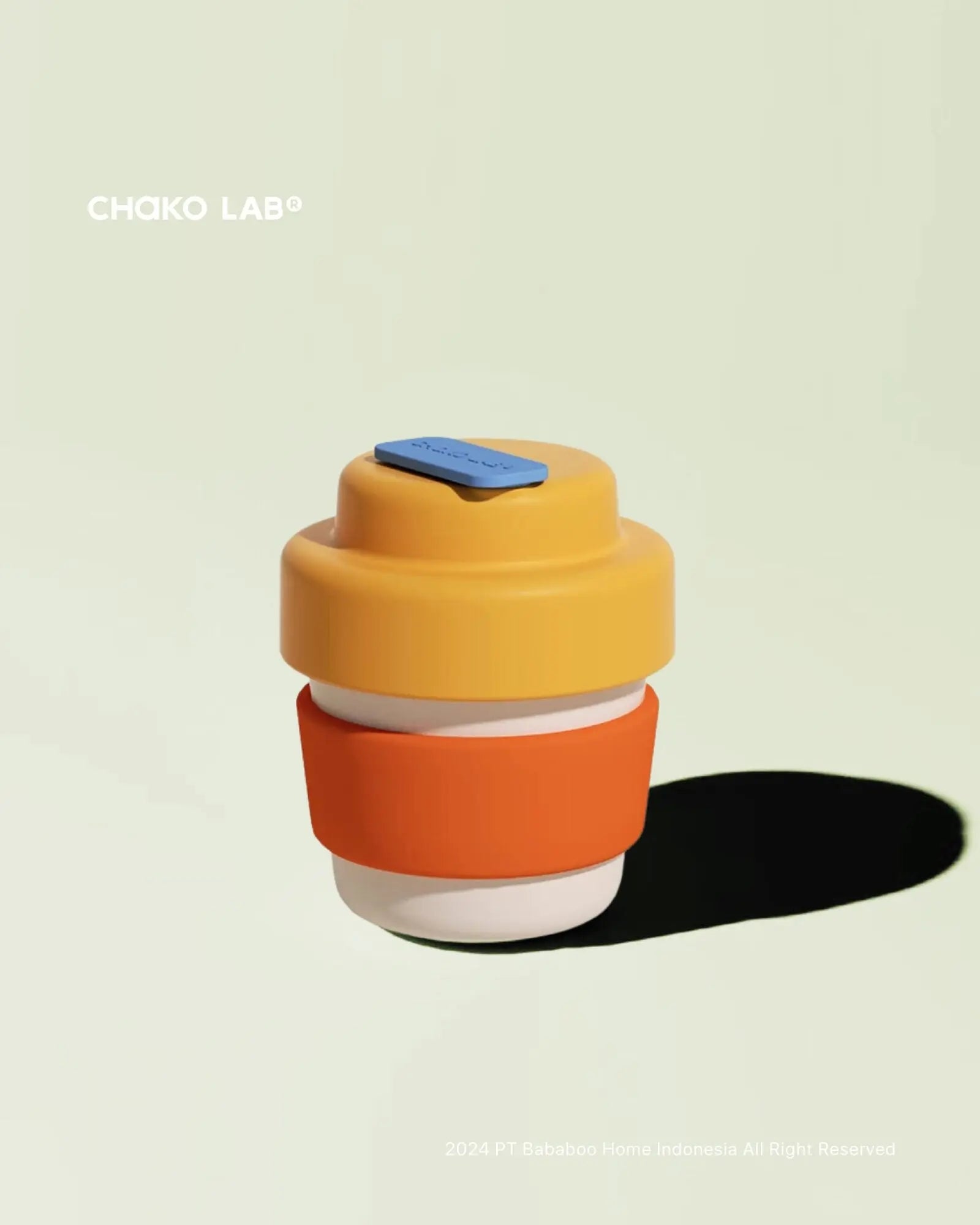 Coffee Cup Vacuum Thermos 330ml - Lemon Orange
