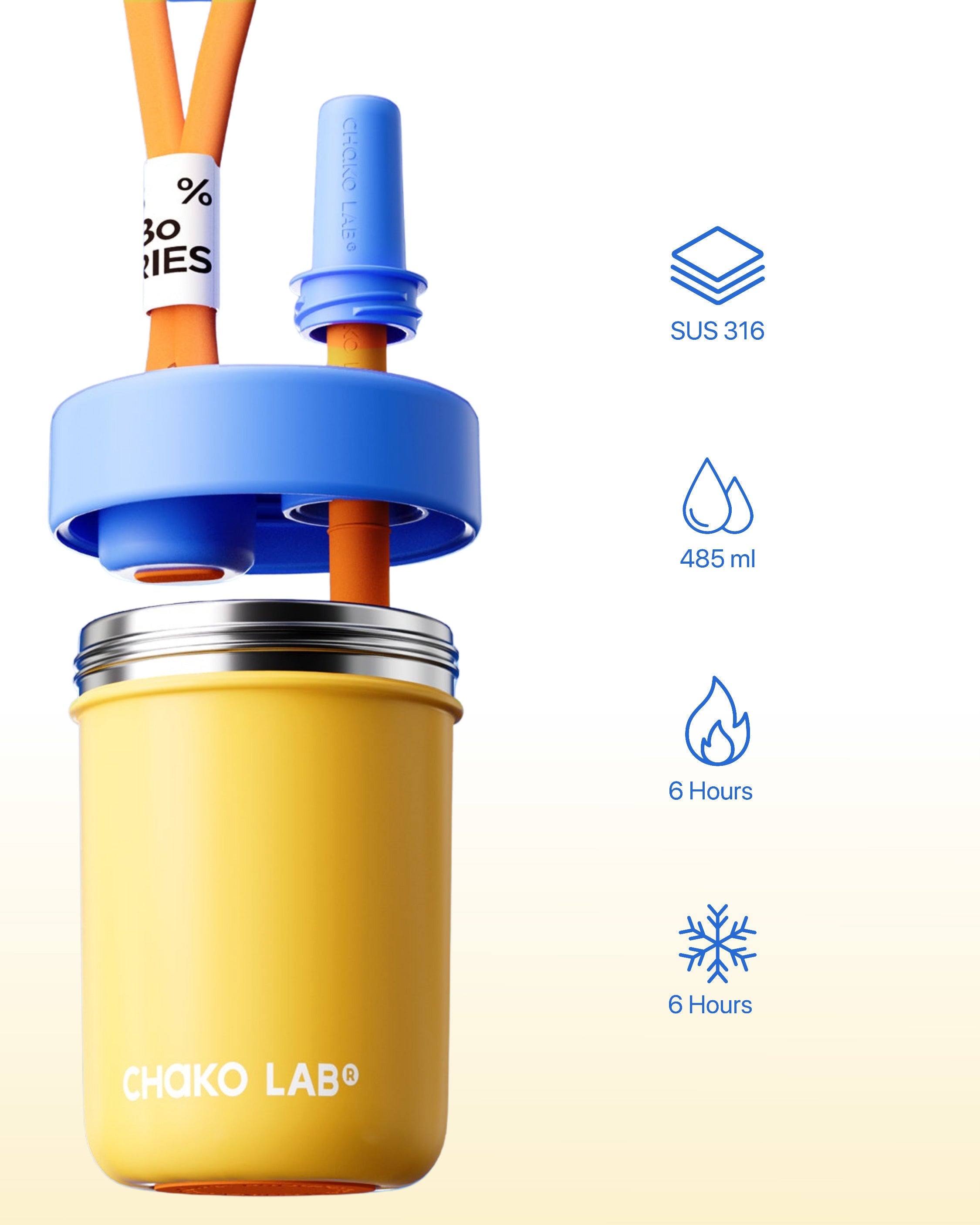 Chako Lab Bobo Vaccuum Stainless (485ml)