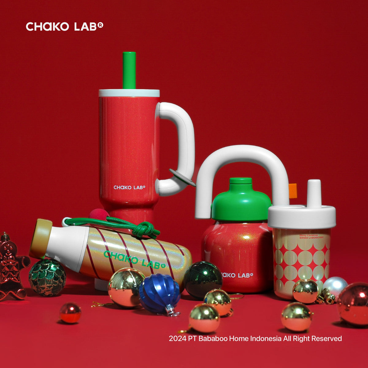 Bobo Vacuum Stainless Christmas (485ml)