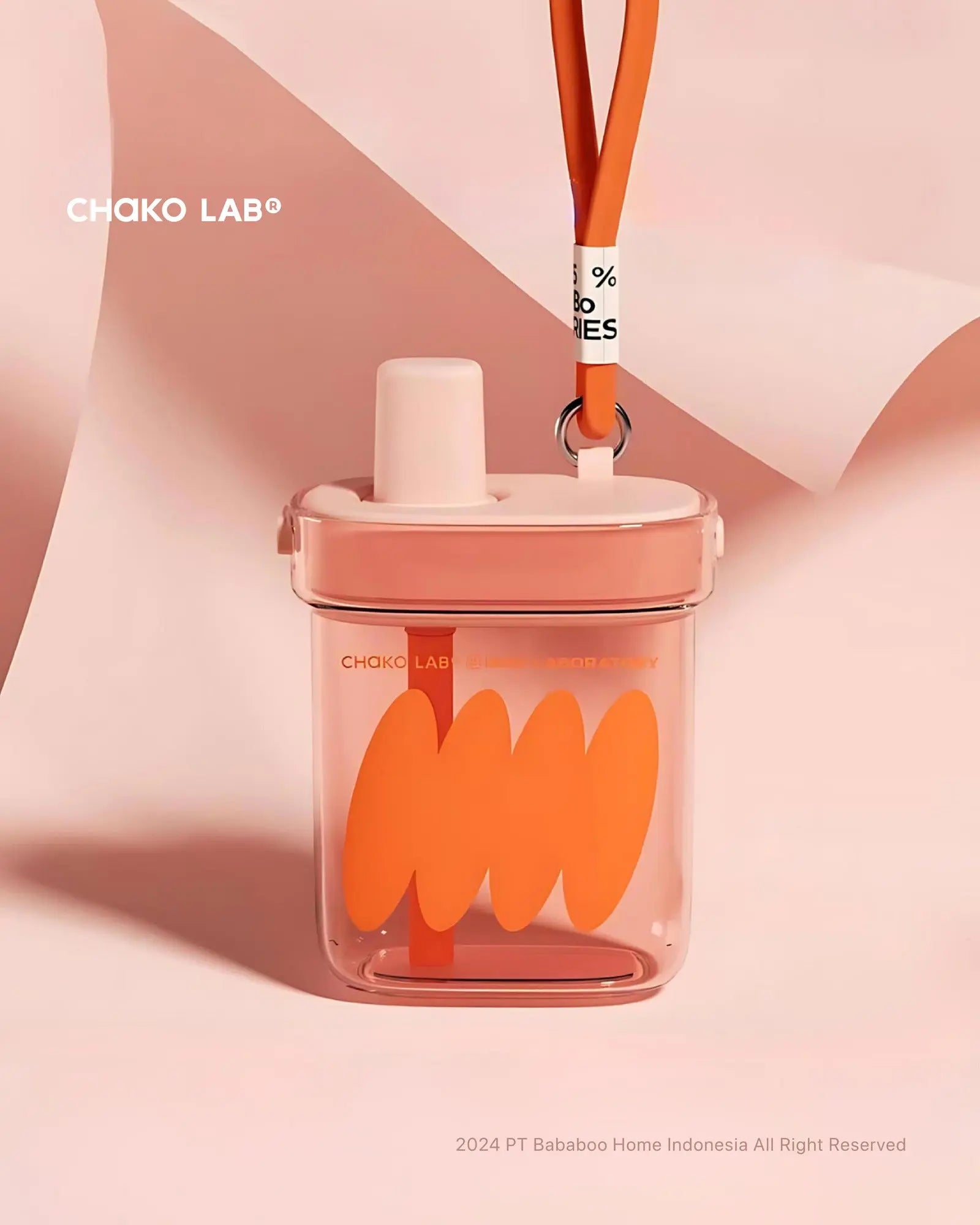 Bobo Tritan Square (780ml) - Orange