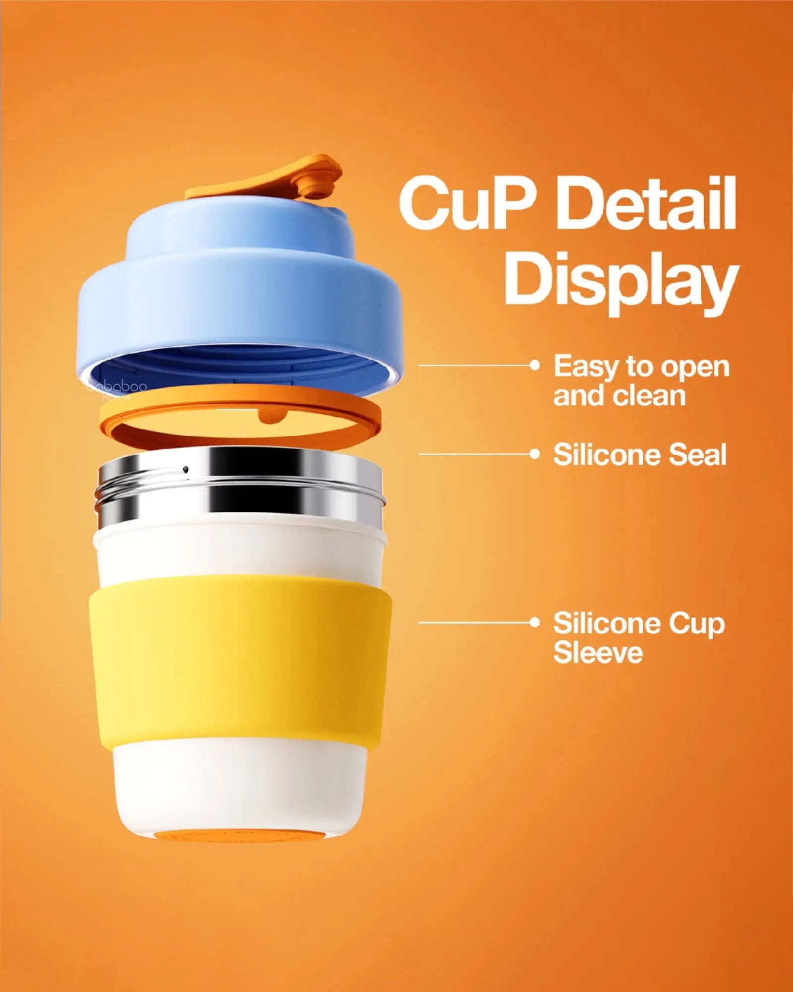 Coffee Cup Vacuum Thermos 420ml - Sea Salt