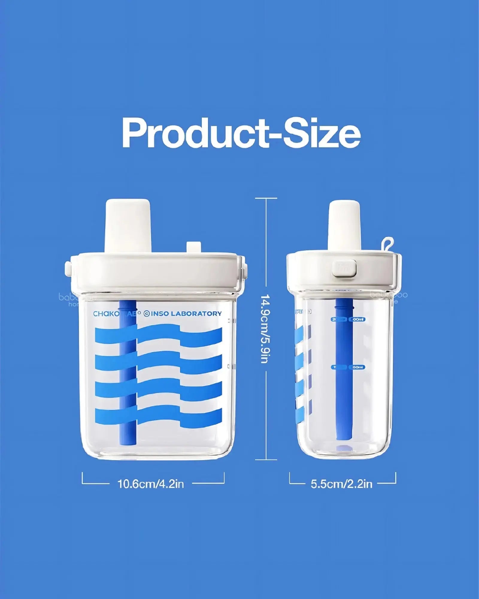 Bobo Tritan Square (780ml) - White My Store