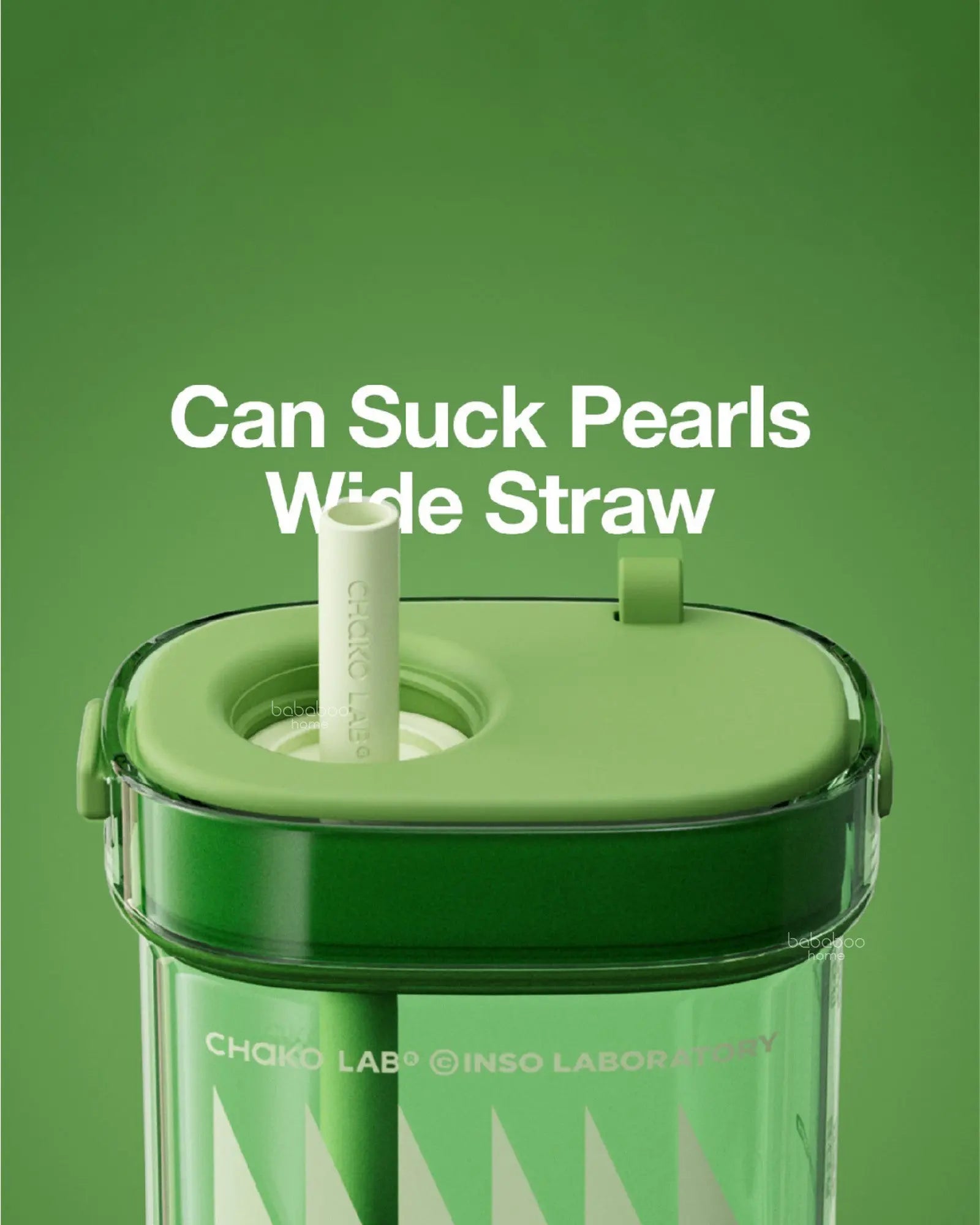 Bobo Tritan Square (780ml) - Green