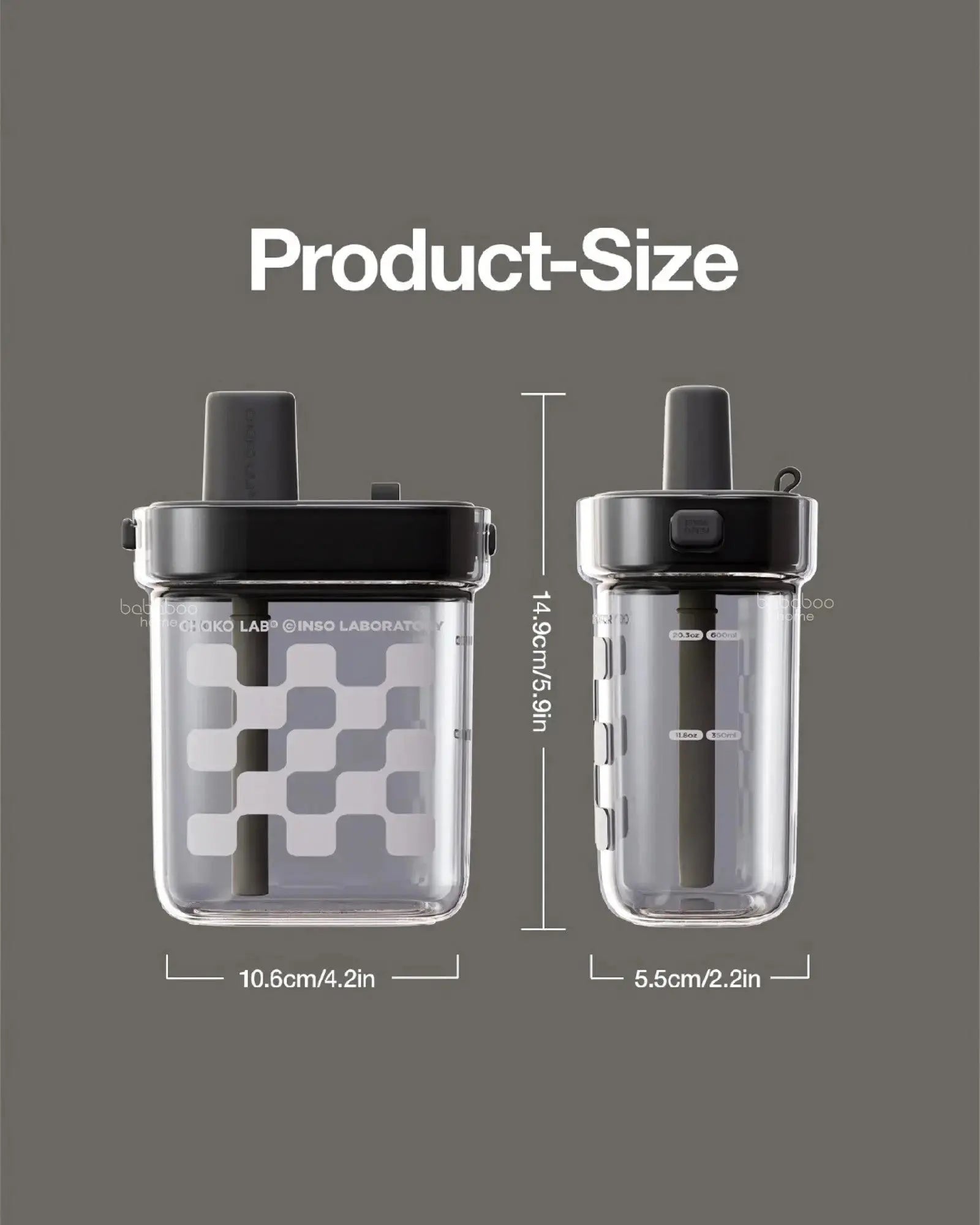 Bobo Tritan Square (780ml) - Black My Store