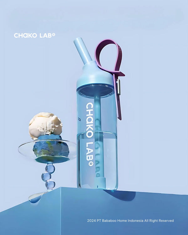 CHAKO LAB Jojo Straw Bottle 888ml - Light Blue