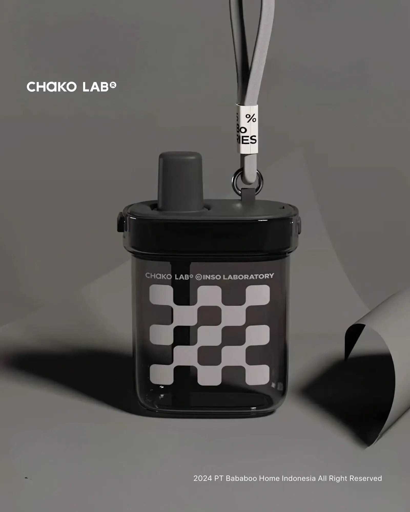 Bobo Tritan Square (780ml) - Black