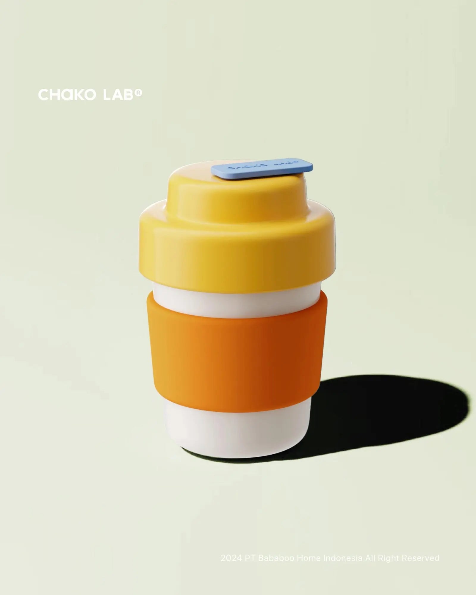 Coffee Cup Vacuum Thermos 420ml - Lemon Orange