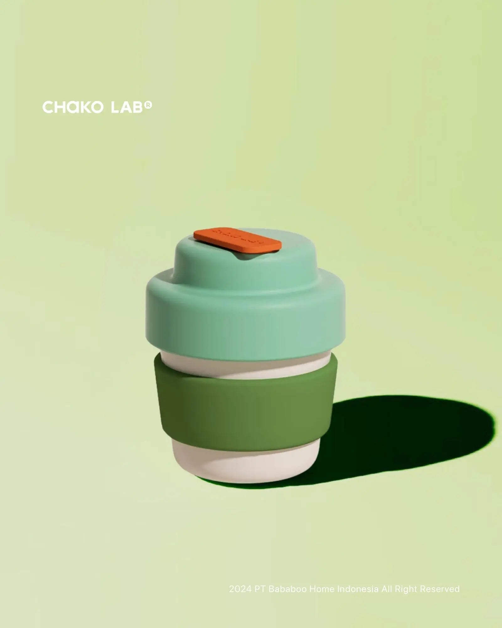 Coffee Cup Vacuum Thermos 330ml - Green Coconut