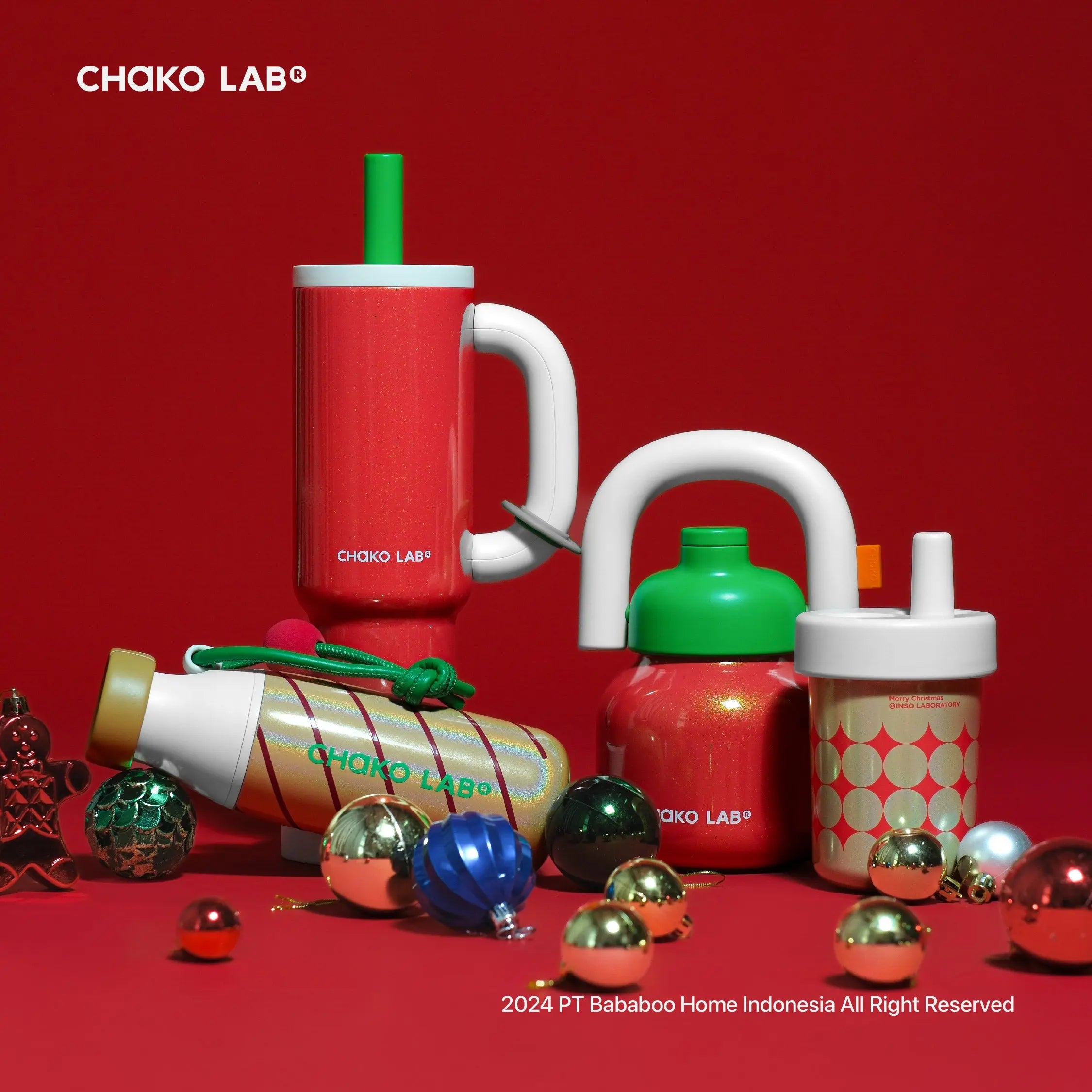 Bobo Vacuum Stainless Christmas (485ml)